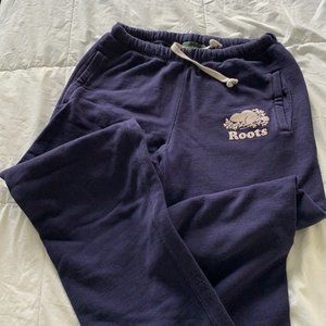 ROOTS Blue Cotton Comfy sweatpants for sale!